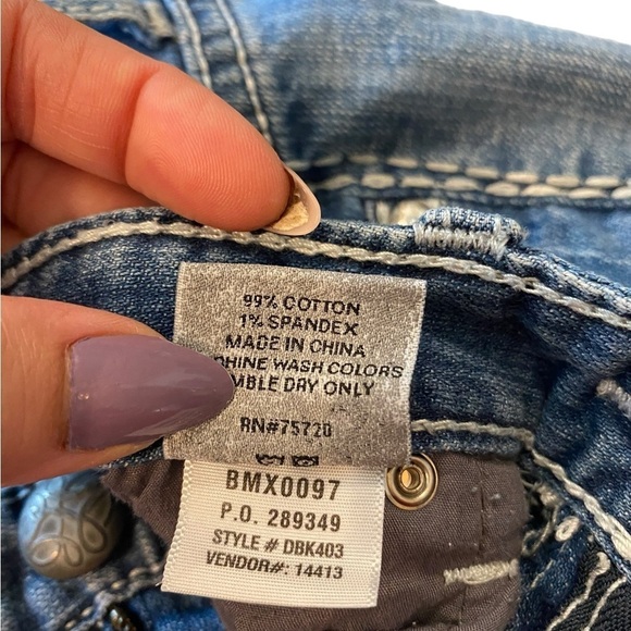 Day trip Leo  vintage Y2K distressed embroidered stitch jeans - Picture 8 of 14